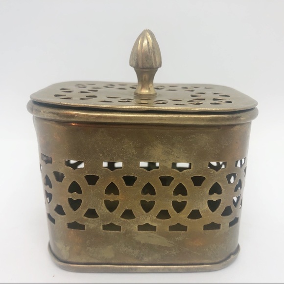 Vintage brass container